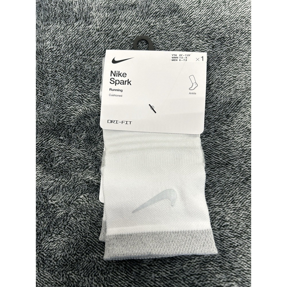 Nike Mens 6-7.5 W 7.5-9 White Spark Cushioned Ankle Socks